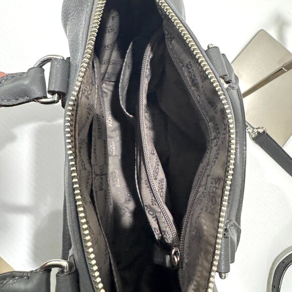 Michael Kors Margo Slate Grey Satchel Detachable Crossbody Strap EUC - Picture 11 of 13